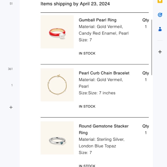 Mejuri Pearl ring&earrings - Picture 14 of 14